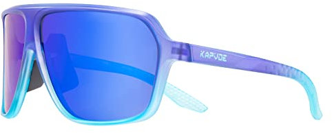 KAPVOE Radfahrerbrille Polarisierte Fahrradbrille Sport Sonnenbrille UV400 Schutz für Männer Frauen MTB Laufen Golf Wandern Volleyball Tennis Autofahren Angeln Softball 13