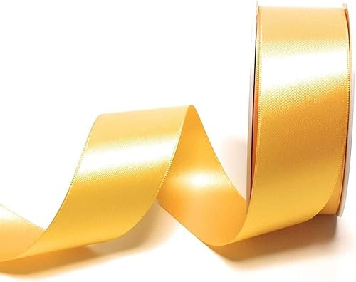 s.dekoda Satinband 25m x 40mm Zitrone - Gelb Schleifenband Dekoband Satin