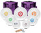SOUNDELLO 6-12inch Chakra Symbol Design 432hz Quartz Crystal Singing Bowls Set of 7, for Healing Mindfulness Meditation Yoga Sound Baths with Case Mallet Suede Striker