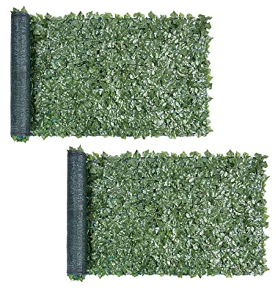 Yaheetech Haie Artificielle 1 x 3 m Mur Végétal Artificiel Pour balcon patio cour garde-corps jardin 2PCS