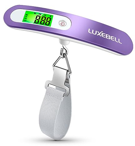 Digital Luggage Scale Vacation Travel Essentials Accessories Gifts for Traveler Portable Suitcase Handheld Weight Scale 110 lbs Hanging Baggage Travel Must Haves