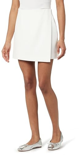The Drop Kamila A-Line Mini Skort Falda, Ivory, S