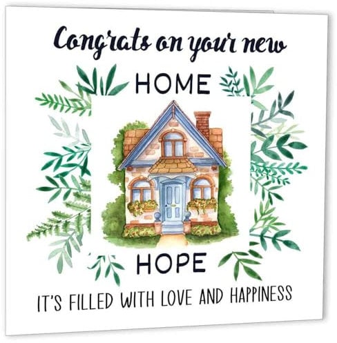 Glückwunschkarte zum neuen Zuhause, Liebe und Glück, Einweihungsparty, Karte zum Einzug