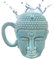 Buddha-Keramik-Kaffeetasse,Buddha-Keramik-Tasse - Buddha Kopf Tasse Keramik Teetasse - Zen Home Offices Dekoration, 450 ml kreative Kaffeetasse Desktop-Dekoration Zubehör für Milchsaft