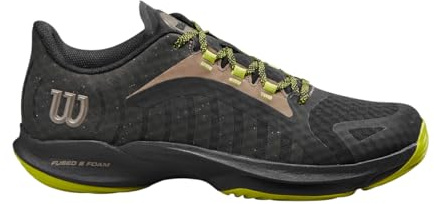 WILSON Hurakn Pro Men's Padel Shoe - Black/Lime Green/Falcon, Size 8.5 US