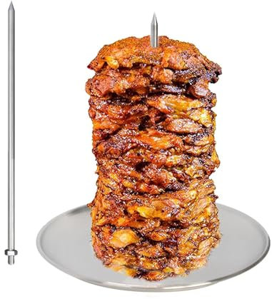 Bandeja vertical para brochetas | Pico Kebab para Horno | Brochetas De Barbacoa | Brochetas pollo acero inoxidable | Brocheta Al Pastor para Grill | Soporte para brochetas Shawarma