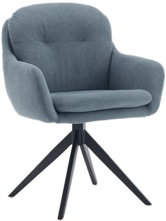 Wahson Modern Bürostuhl ergonomisch Drehstuhl mit Armlehne Schreibtischstuhl aus Chenille für Arbeitszimmer/Schlafzimmer, Blau