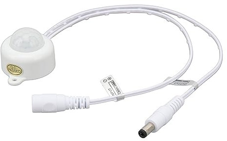 2PCS DC Induction Switch Light 12V Wide Voltage Delayed Auto Off Infrared Body Sensing Cabinet Light for Corridor Bathroom