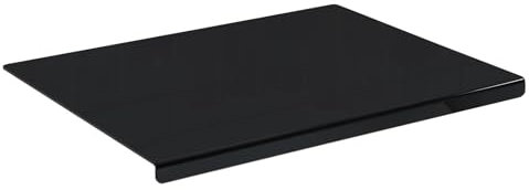 Planche à découper antidérapante en acrylique - 45 x 35 cm - Housse de protection pour plan de travail - Planche à découper noire avec contre-bord - Housse de protection pour comptoir de cuisine,