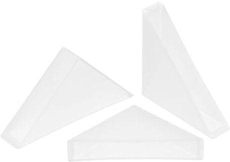 QUARKZMAN Eckenschutz Kantenschutz 8x50mm Dreiecksform Glas-Eckschützer Kissen 20 Stück Kunststoffeckschützer für Eckschutz von Glas, Spiegel, Fliesen, Weiß