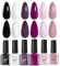 LILY CUTE UV Gel Nagellack Weiß und Schwarz, Schellack Nagellacks Rosa Lila U V Nagellack Gellack Farbgel Sets Starter Set für Nagelstudio Nagel Set mit Geschenkbox Maniküre