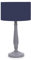 ValueLights | Traditional Grey Wood Candlestick Table Lamp with Navy Blue Fabric Drum Shade for Living Room Bedroom | Table Lamps, Home Décor & Improvement Essential