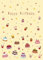 Gutsch Verlag Geburtstagskarte mit Folienprägung - Glückwunsch Postkarte: Kuchen, Torte & Cupcakes, Party-Konfetti Design, Gelbe Illustration