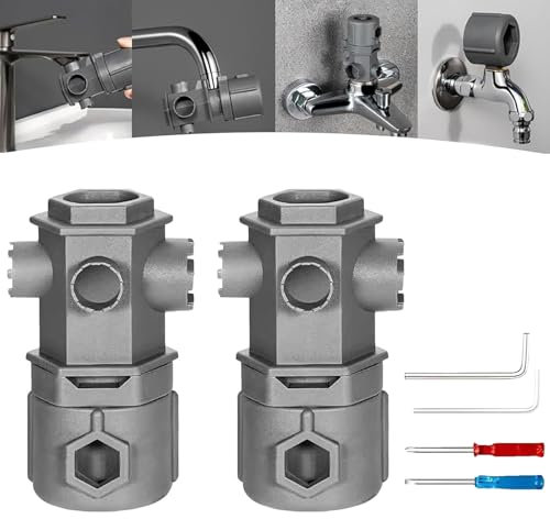 Kemperer 16 in 1 Wrench Tool Set for Faucet, Armaturenschlüssel, Wasserhahn Schlüssel Multifunktionaler Standhahnmutterschlüssel, Spülenschlüssel, Waschbecken Installer Werkzeug für Bad, Küche (2)