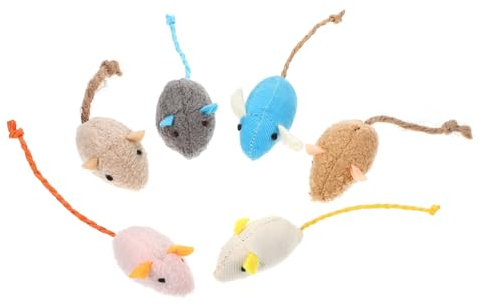 COLLBATH 6 Stück Haustier Katzenspielzeug interaktives katzenspielzeug Interactive cat Toy Katzenmäuse für Wohnungskatzen Matten für Wohnungskatzen Plüsch-Haustier-Katzenminze-