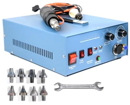 Perlensetzmaschine, 500-W-Punktschweißgerät mit einstellbarer Zeit/eingestelltem Export und Luftpumpe (mit 8 Bohrern und Schraubenschlüssel), kein Kleber erforderlich, 80 Stück/Min., Befestigungswer