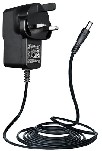 ANLINK 9V 1.5A/1500mA 1.8M Long Power Supply Adapter, AC 100-240V to DC 9V 1.5A Switching Adapter 5.5x2.1mm Wall Plug for Arduino UNO MEGA,Elliptical Machine and More 9Volt Devices, UKCA Certified