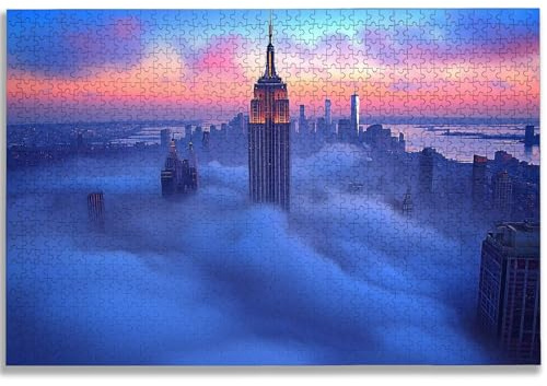 Puzzle 5000 Teile, New York Puzzle 5000 Teile Erwachsene, Landschaft Holzpuzzle Erwachsene, EIN Herausforderndes Rätsel, Puzzlespiele für Die Ganze Familie, Holzpuzzle für Wanddeko, Geschenke, -2702