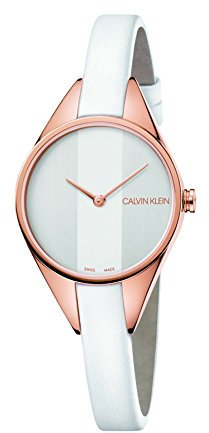 Calvin Klein Quartz Montre avec Bracelet en Cuir K8P236L6