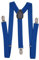 WannGe Herren-Hosenträger 2,5 cm, elastisch, verstellbar, Y-Rücken, zum Anklippen, königsblau, Einheitsgröße