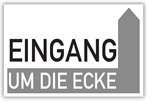 SCHILDER HIMMEL anpassbares Wegweiser Restaurant Schild 21x15cm Kunststoff mit Klebestreifen, Eingang rechts Ecke Nr 907 eigener Text/Bild verschiedene Größen/Materialien