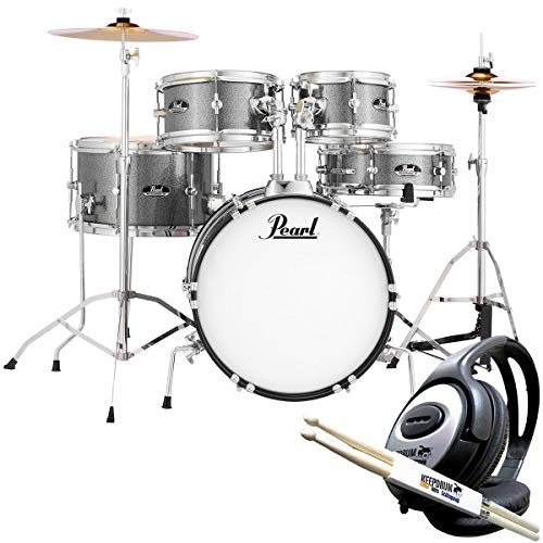 Pearl Roadshow RSJ465C/C708 Junior Schlagzeug Grindstone Sparkle + keepdrum Kopfhörer u. Sticks