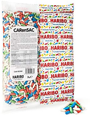 HARIBO - Car en Sac – Bonbons à la Réglisse – Sachet Vrac 2 kg