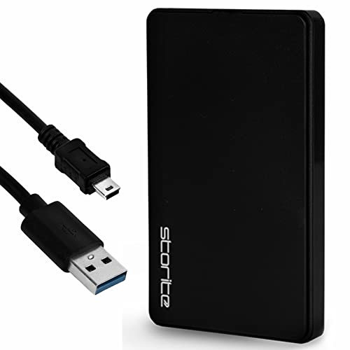 Storite Disque Dur Externe Portable 200Go avec USB 2.0, Transfert de données Ultra Rapide, Disque Dur Compact Compatible avec PC, Mac, Windows, Ordinateur de Bureau (Noir)