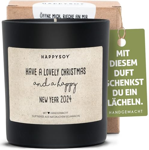 Weihnachten Duftkerze Soja Duftkerze im Glas mit Spruch natürlich handgemacht - nachhaltiges persönliches weihnachtliches Geschenk - Freund Freundin Eltern Mama Papa Oma Opa- Neues Jahr 2024