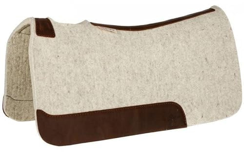 5 Star Equine The Barrel Race Full Skirt Western Saddle Pad Size 30x28 and 1/2 Thickness Natural Color