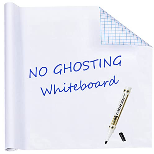 HAMIGAR Whiteboard Sticker for Wall 17.7 x 78.7 Whiteboard Wallpaper Peel and Stick, White Board Stick on Wall, Dry Erase Contact Paper Adhesive Poster Board Whiteboard with 1 Marker