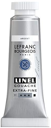 Lefranc Bourgeois Linel Gouache Extra-Fine Tube 14ml Argent Série 1