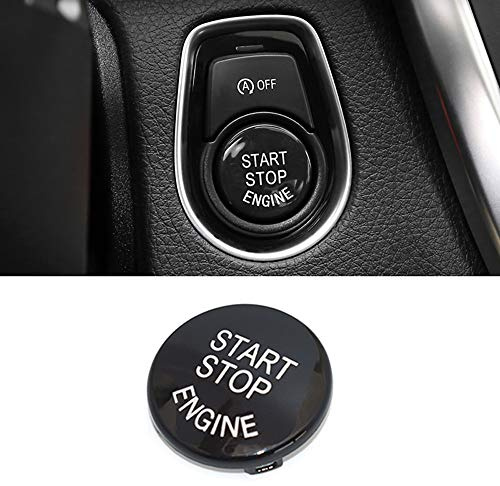 ontto Auto Start Stop Engine Knopf Druckknopf Zündschalter Abdeckung für BM-W 1er E87 3er E90 E91 E92 E93 5er E60 X1 E84 X3 E83 X5 E70 X6 E71 Z4 E89 Zündknopf Druckschalter Taste Abdeckung-Schwarz