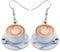 DOWAY Acrylic Charm Coffee Cup Spoon Eiffel Tower Earrings Drop Dangle Jewelry Fashion Decoration for Women Girls Funny Party Gifts (White)