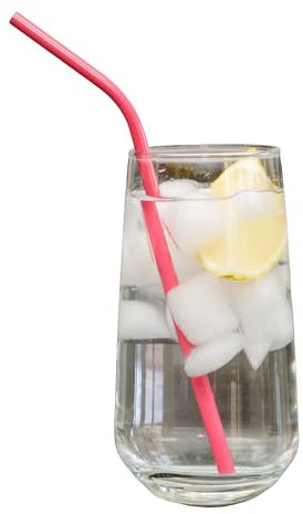 Reusable Pink Metal Straws Set of 4 | Style Essential Barware Stainless Steel | Party Straws | Party Kitchen Drinks Accessory