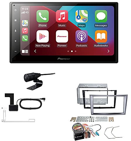 Pioneer SPH-DA160DAB 2-DIN Autoradio CarPlay Android Auto Bluetooth DAB USB passend für Opel Astra H 2004-2010 Charcoal-metallic ohne Canbus