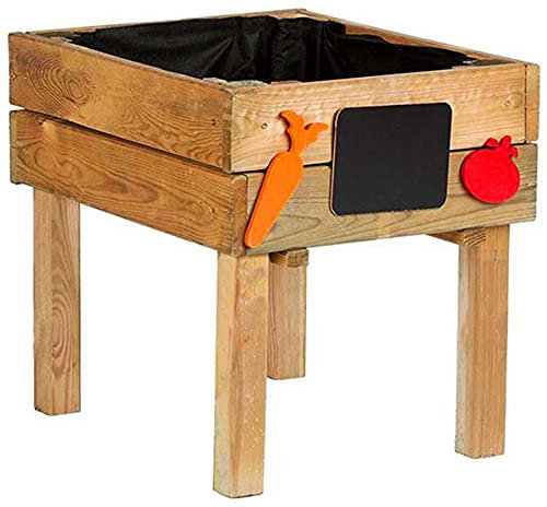 PLANTAWA Mesa de Cultivo Infantil, Jardinera de Cultivo para niños, Huerto Urbano Infantil, 50 x 40 x 45 cm, Jardinera Exterior para Terraza Jardín Monta tu Huerto Grande