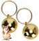2 Stück rostfreie Kupferglocken, extra laut, für Katzen und Hunde, tragbares Glöckchen für Halsband, zum Schutz von Vögeln und Wildtieren (Gold)
