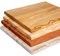 LAMO Manufaktur Holzplatte für Couchtisch, Beistelltisch, Tischplatte Massivholz Baumkante 50x50 cm, Rustikal, LHB-01-A-003-50