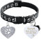 CAMAL Katzenhalsband mit Herzform Hundemarke Personalisiert, Katzenhalsband mit Sicherheitsverschluss und Glocke, Haustierhalsband für Katzen und Welpen Verstellbar 19–32 cm (Schwarz)