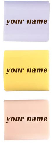 Jinlinjew Personalisierter Radiergummi, 10er-Packung, Lila/Gelb/Pink, Rechteckig, Gummi, Radiergummi, Eraser, Geschenk