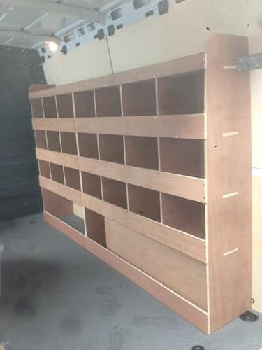 Fully Assembled Van Shelving Racking to fit Vw Crafter MWB L2 Plywood System Tool Storage Unit Off Side