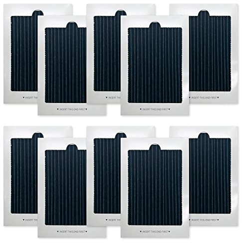 HUGEXPEN refrigerator air filter replacement 6 /10 pieces -carbon activity filter is compatible with Frigidaire Electrolux Pure Air Ultra Reduce odor. (10)
