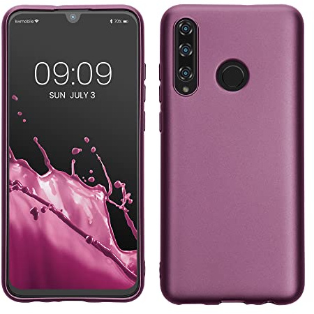 kwmobile Handyhülle für Honor 20 Lite Hülle - Silikon Case metallisch schimmernd - Schutzhülle Cover - Metallic Lavendel