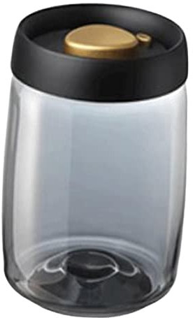 perfk 1.25L Bocaux De Alimentaires, BoîTes à CéRéAles, RéCipient De Stockage En Verre Avec Couvercle Sous Vide, RéCipient à Grains De Café, Bocaux De Conservation Pour Sucre, Noix, Haricots, Grand