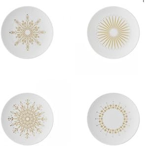 Rosenthal TAC Gropius Festive C. Stars Set 4 Teller flach 10 cm