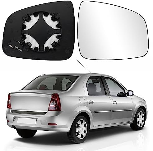 Spiegelglas Heizbar Kompatibel mit Dacia Sandero 08-13 / Duster 14-17 / Logan 08-13 Spiegelglas Außenspiegel Glas (Rechts)