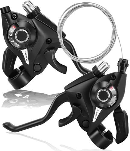 mycheng Bike Gear Shifter, 3x7 21 Speed Shifter Brake Lever Set for Mountain Bike, Road Bike, MTB,Bicycle