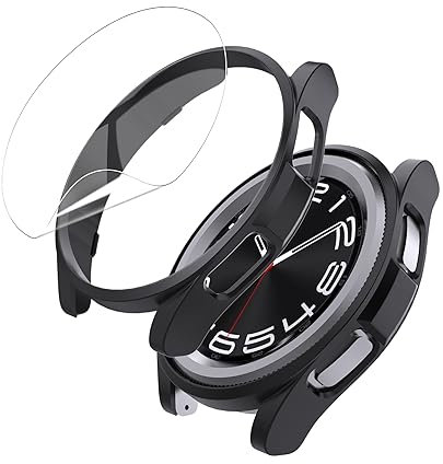 WFTE [2 Pack] Samsung Watch 6 Classic 43mm Smartwatch case+ Flexible TPU Screen Protector Premium PC [Ultra Thin][Drop Resistant][All Inclusive] Smartwatch Screen Protectors & Foils