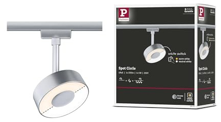 Paulmann 96543 Circle URail LED Rail spot 210lm 5W White Switch 230V Chrom Rail System